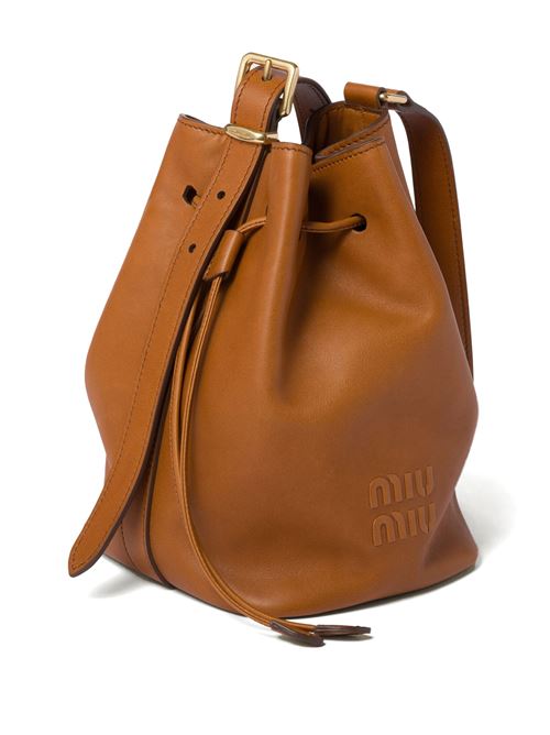 Leather bucket bag Miu Miu | 5BE0902CRMF0046